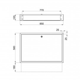 Коллекторный шкаф Icma (UA) 850х580х120 внутренний №4