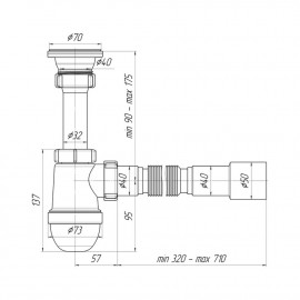 Сифон для раковины ANI Plast C0115