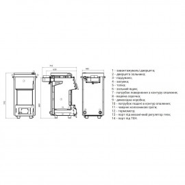 Котел твердотопливный стальной Thermo Alliance Magnum SF 10 (4 мм)