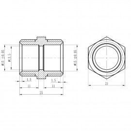 Муфта обжимная SD Forte 16х1/2