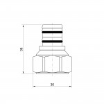 Наконечник Icma 20 мм 24х1,5 №100