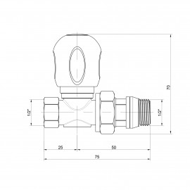 Кран радиаторный Icma 1/2