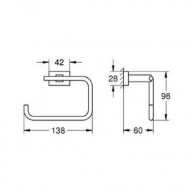 Держатель для туалетной бумаги Grohe Essentials Cube 40507001