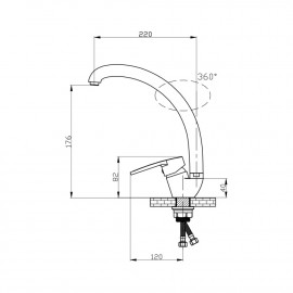 Смеситель для кухни GF (CRM)S-04-008EF