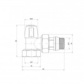 Кран радиаторный Icma 3/4