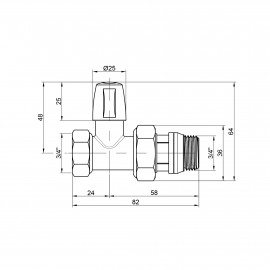 Кран радиаторный Icma 3/4