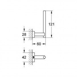 Держатель для запасной туалетной бумаги Grohe Essentials Cube 40623001