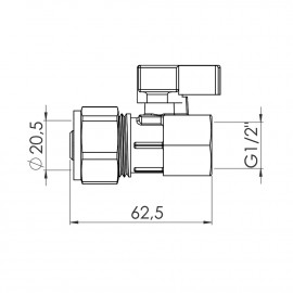 Кран шаровой обжимной SD Forte 20х1/2