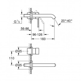 Внешняя часть смесителя для раковины Grohe Essence M-Size 19408001