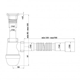Сифон для раковины ANI Plast С5015