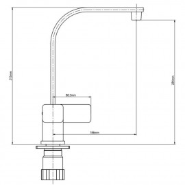 Смеситель для кухни GF (CRM)S-10-007F