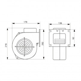 Вентилятор котла KG Elektronik M Plus M Арт. X2 до 40 кВт