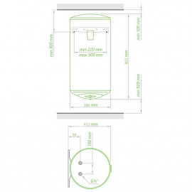 Водонагреватель Tesy Bilight Slim 50 л, мокрый ТЭН 2,0 кВт (GCV503520B11TSRC) 304129