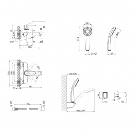 Смеситель для ванны Qtap Fresh WCR 006 New