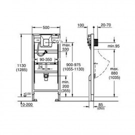 Инсталляция для писсуара Grohe Rapid SL 38786001