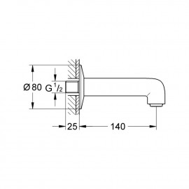 Излив Grohe BauClassic 13258000