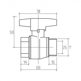 Кран шаровой Rastelli Nova Plus 1