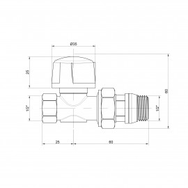 Кран радиаторный Icma 3/4