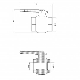 Кран шаровой PPR Thermo Alliance 25