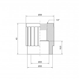 Муфта PPR Thermo Alliance 25х1/2