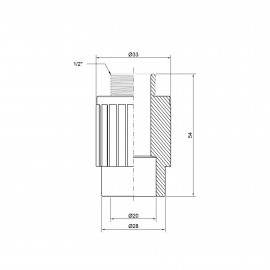 Муфта PPR Thermo Alliance 20х1/2