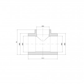 Тройник PPR Thermo Alliance 50х40х50