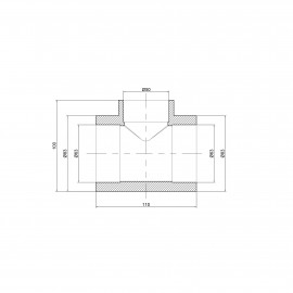Тройник PPR Thermo Alliance 63х50х63