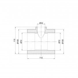 Тройник PPR Thermo Alliance 75х32х75