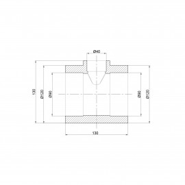 Тройник PPR Thermo Alliance 90х40х90