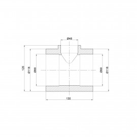 Тройник PPR Thermo Alliance 90х50х90