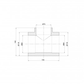 Тройник PPR Thermo Alliance 90х75х90