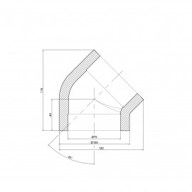 Уголок PPR Thermo Alliance 75, 45°