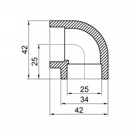 Уголок PPR Thermo Alliance 25, 90°