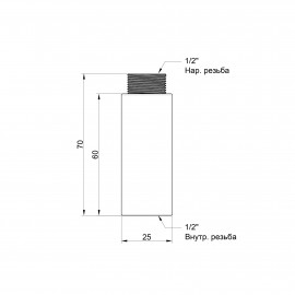 Удлинитель Icma 1/2