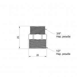 Ниппель Icma 3/8