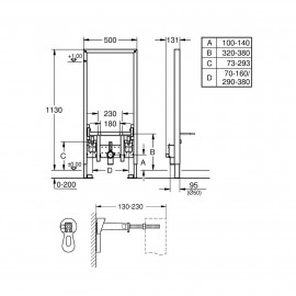 Инсталляция для биде 2 в 1 Grohe Rapid SL 385530013855800M