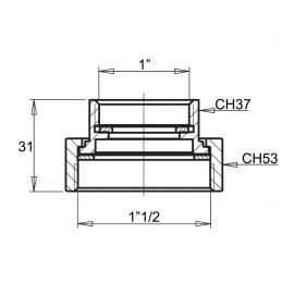 Переходник плоский Icma 1