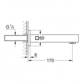 Излив для ванны Grohe Eurocube 13303000