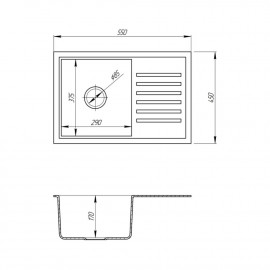 Кухонная мойка Fosto 5546 SGA-203 (FOS5546SGA203)