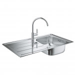 Набор Grohe мойка кухонная K200 31562SD0 + смеситель BauEdge 31367000