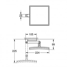 Зеркало косметическое Grohe Selection Cube 40808000