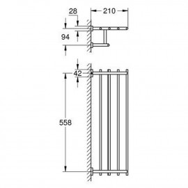 Полка для полотенец Grohe Essentials Cube 40512001