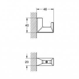 Крючок Grohe Selection Cube 40782000