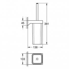 Ершик для унитаза Grohe Selection Cube 40857000