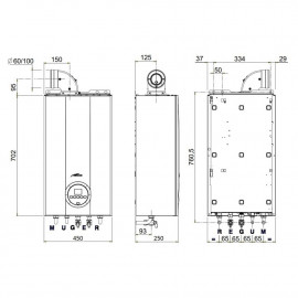 Котел газовый Sime Brava Slim 30 BF 28 кВт двухконтурный