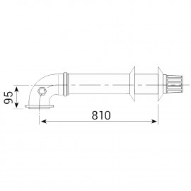 Комплект коаксиальный для традиционного котла Sime 810 мм, 60/100