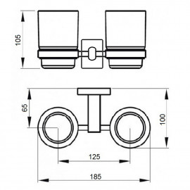 Стакан двойной GF (BLB)S-2608