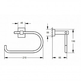 Держатель для туалетной бумаги GF (BLB)S-2603-2