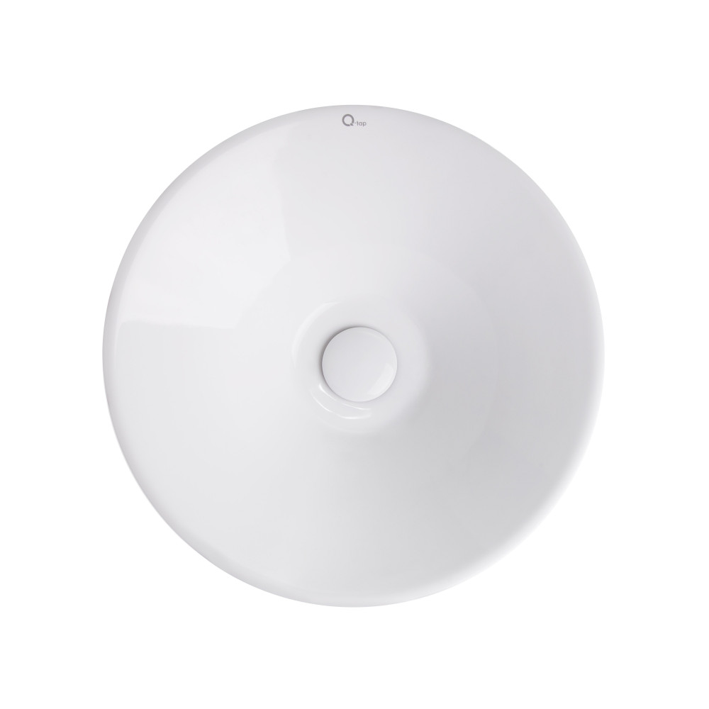 Раковина-чаша Qtap Amazon 425х425х155 White с донным клапаном QT0211K70W