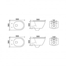 Унитаз подвесной Q-tap Swan WHI 2197 безободковый